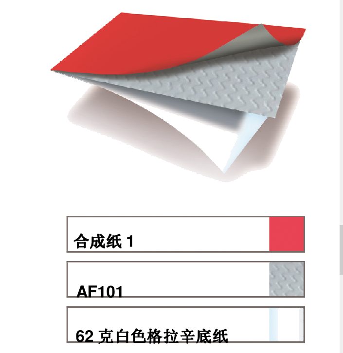 艾利合成紙不幹膠材料 BW9600